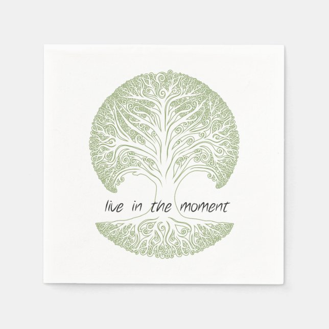 Live in the Moment Tree Napkin (Front)