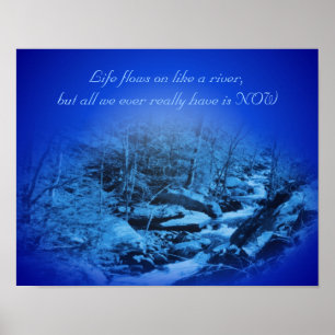 Live In The Present Inspirational Quote Poster