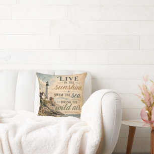 Live in the Sunshine Coastal New England Cushion