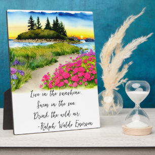 Live In The Sunshine Quote Scenic Tabletop Art Plaque