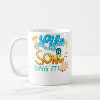 Live Is A Song Musicians In A Band Or Orchestra Mu Coffee Mug
