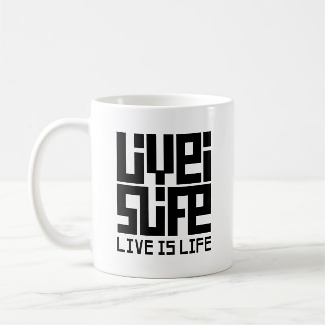 Live is life coffee mug (Left)