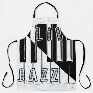 Live Jazz Calligraphy Illusion Logo Lettering with Apron