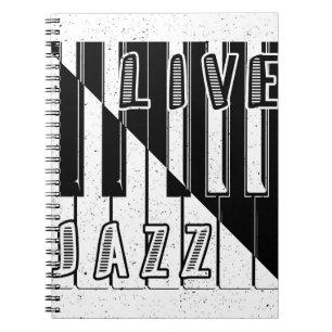 Live Jazz Calligraphy Illusion Logo Lettering with Notebook