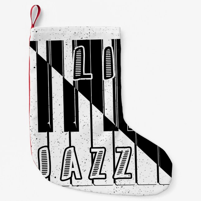 Live Jazz Calligraphy Illusion Logo Lettering with Small Christmas Stocking (Front)