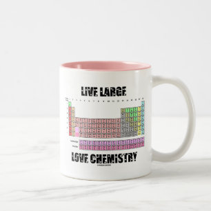 Live Large Love Chemistry Periodic Table Elements Two-Tone Coffee Mug