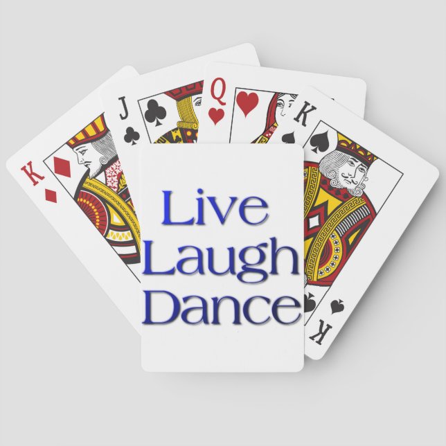 Live, Laugh Dance Products and Gifts Playing Cards (Back)