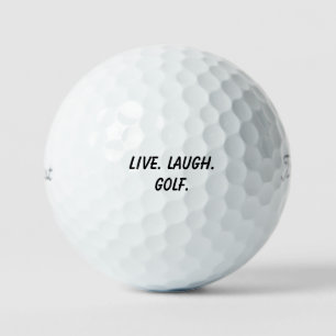 'Live, Laugh, Golf' Fun Uplifting Heart Humour Gif Golf Balls