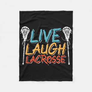 Live Laugh Lacrosse Goalkeeper Goalie Sport Lax St Fleece Blanket