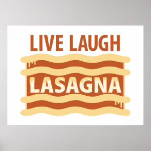 Live Laugh Lasagne Poster