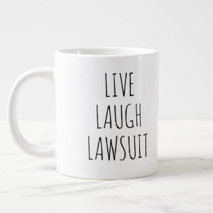  Live Laugh Lawsuit, Lawyer Mug, Defense Attorney  Large Coffee Mug