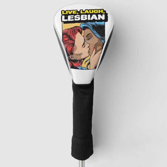 Live Laugh Lesbian Golf Head Cover (Front)