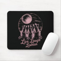 Live Laugh Lesbian Racoon Lesbian LGBTQ Pride