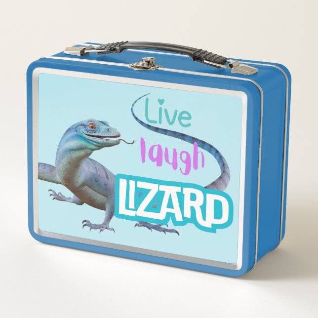 Live Laugh Lizard Metal Lunch Box (Front)