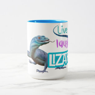 Live Laugh Lizard Two-Tone Coffee Mug
