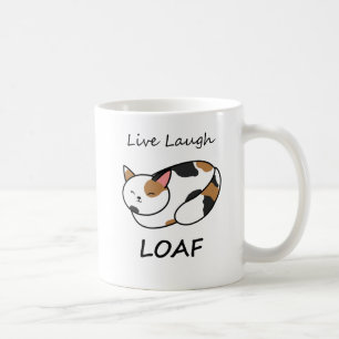 Live Laugh Loaf Calico Cat Mug