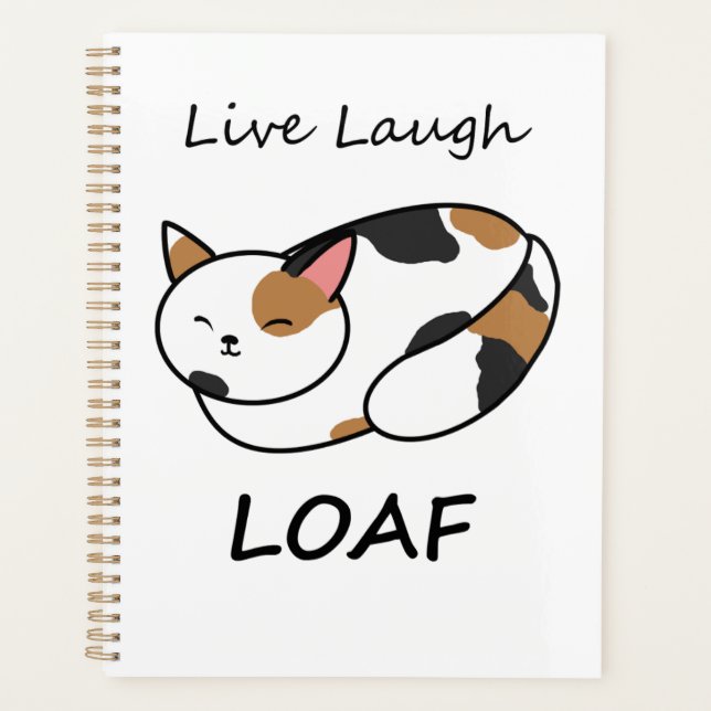 Live Laugh Loaf Calico Cat Organiser (Front)