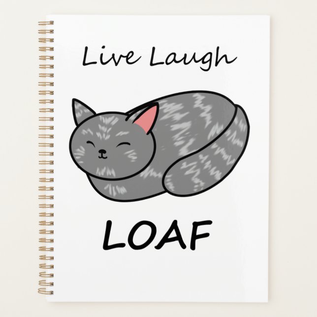 Live Laugh Loaf Grey Tabby Cat Organiser (Front)