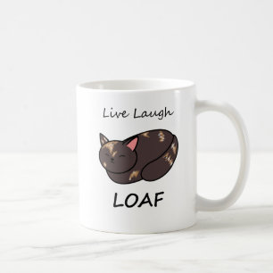 Live Laugh Loaf Tortie Cat Mug