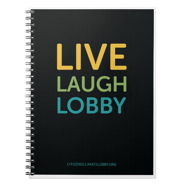 Live Laugh Lobby Notebook - Black (Front)