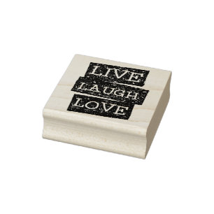 Live Laugh Love 2 Rubber Stamp