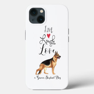 Live Laugh Love a German Shepherd iPhone 13 Case