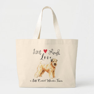 Live Laugh Love a Wheaten Large Tote Bag