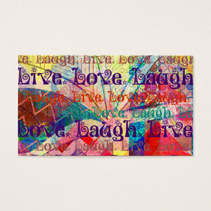 Live Laugh Love Abstract Textured Plaid Pattern