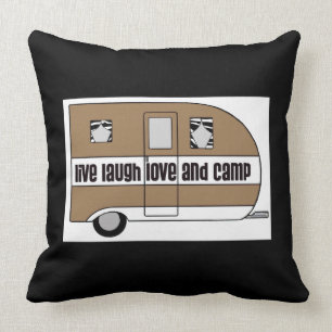 "Live, Laugh, Love and Camp" Cushion
