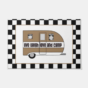 "Live, Laugh, Love and Camp"  Doormat