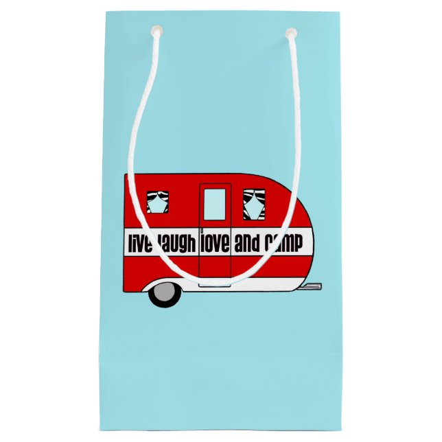 Live, Laugh, Love and Camp Small Gift Bag (Front)