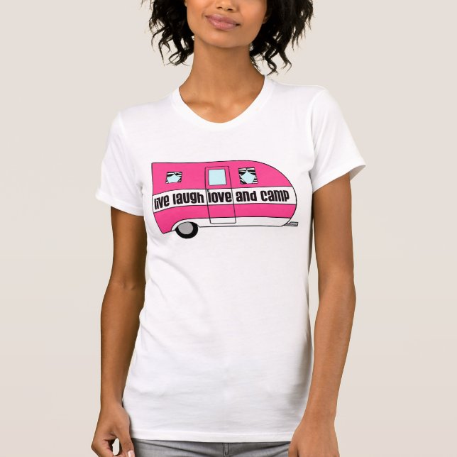 "Live, Laugh, Love and Camp" T-Shirt (Front)