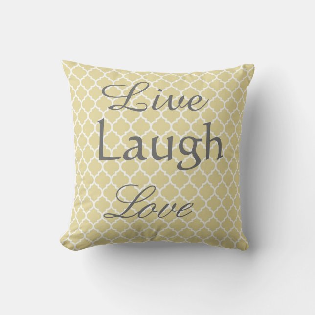 Live Laugh Love Arabesque Pillow (Front)