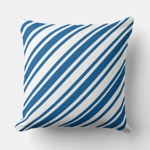 Live Laugh Love Blue/Black White Stripe Pillow