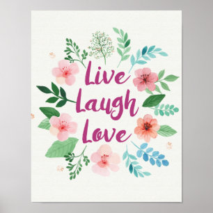 Live laugh love canvas print