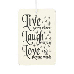 Live Laugh Love Car Air Freshener