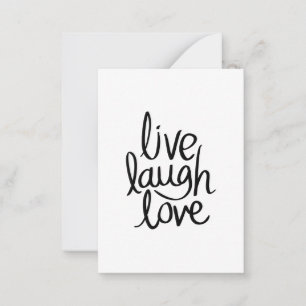 Live Laugh Love – Classic Inspirational Typography Card