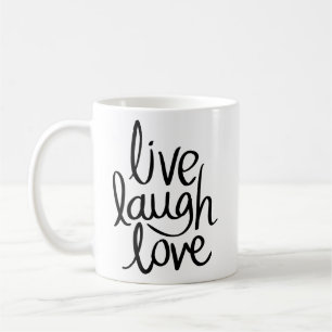 Live Laugh Love – Classic Inspirational Typography Coffee Mug