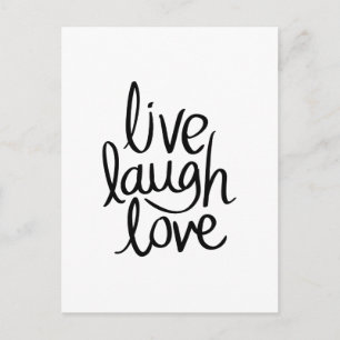 Live Laugh Love – Classic Inspirational Typography Holiday Postcard