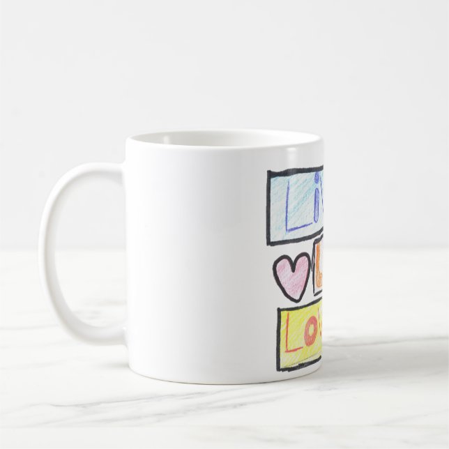 Live, Laugh, Love  Coffee Mug (Left)