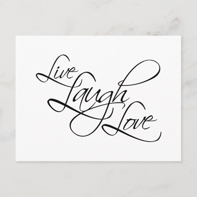 Live Laugh Love Customise Product Postcard (Front)