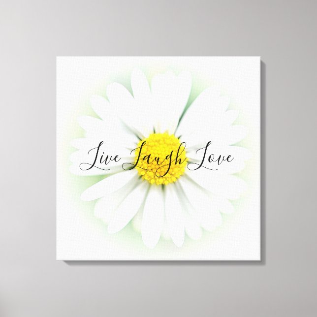 Live Laugh Love Daisy Canvas Print (Front)