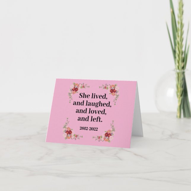 Live Laugh Love Divorce Funny Encouragement Card (Front)