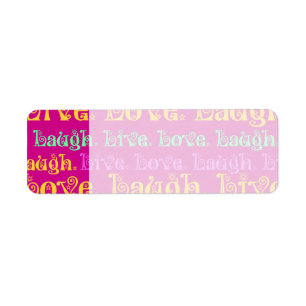 Live Laugh Love Encouraging Words Hot Pink Fuchsia