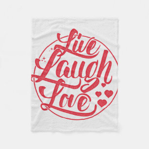 Live Laugh Love Fleece Blanket