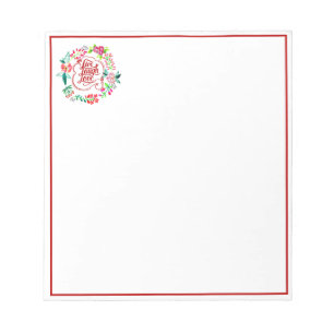 Live laugh love floral notepad