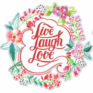 LIve laugh love floral  Sticker