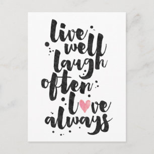 Live Laugh Love - Inspirational Card