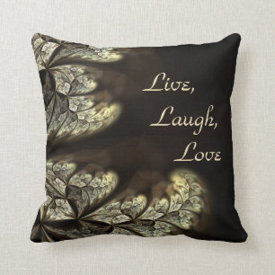 LIVE, LAUGH, LOVE  Inspirational Design Cushion