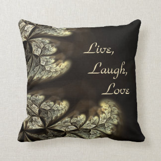 LIVE, LAUGH, LOVE Inspirational Design Cushion